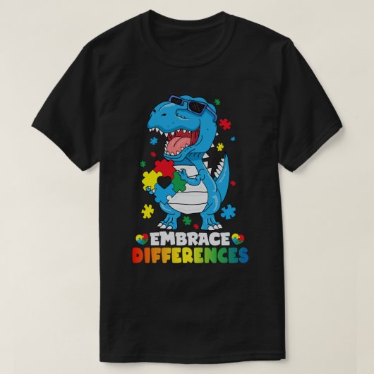 Verschillen in rex dinosaur autisme t-shirt (Design voorkant)