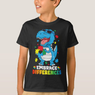 Verschillen in rex dinosaur autisme t-shirt