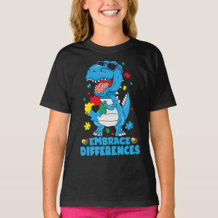 Verschillen in rex dinosaur autisme t-shirt
