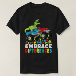 Verschillen in rex monster Truck Autism omhelzen T-shirt