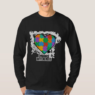 Verschillen ondersteunen Autisme-bewustzijnsdag T-shirt