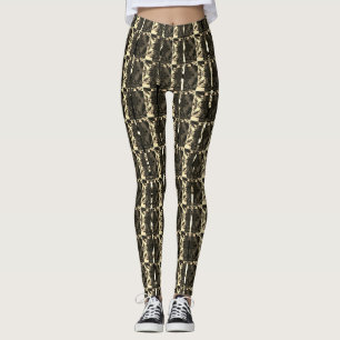 Verschillend bruin, verschillend gestreepte vertic leggings