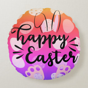 verschillend gekleurd ei rond kussen