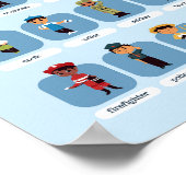 Verschillende banen Schoolonderwijs Leren Poster (Hoek)