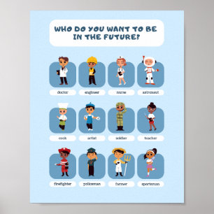 Verschillende banen Schoolonderwijs Leren Poster