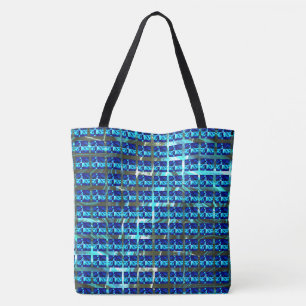 Verschillende blauwe, verschillende gestreepte of draagtas