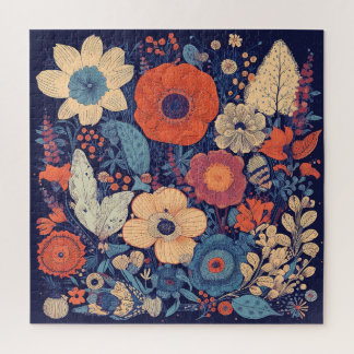 Verschillende bloemen puzzel legpuzzel