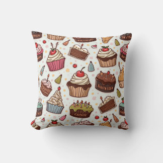 Verschillende cake patroon kussens