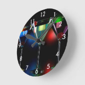 Verschillende cocktails in martinibrillen met verl ronde klok (Hoek)