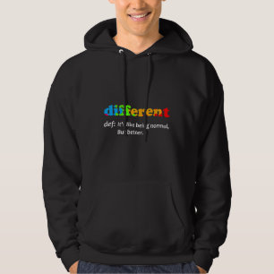 Verschillende definitie van bewustwording van auti hoodie