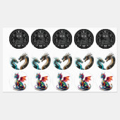 Verschillende Dragon Stickers (Vel)