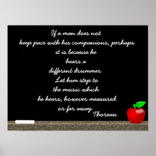 Verschillende drummer - Thoreau quote print