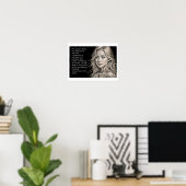 Verschillende Drummer Vrouw Quote Poster (Thuiskantoor)