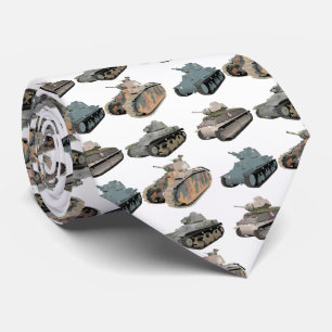 Verschillende Franse tanks van WW2 Stropdas