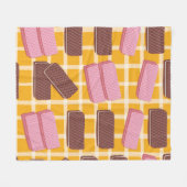 Verschillende gearomatiseerde wafers naadloze acht fleece deken (Voorkant (Horizontaal))