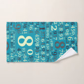 Verschillende getallen in willekeurige volgorde bad handdoek (Handdoek)