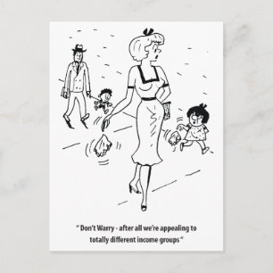 Verschillende inkomensgroepen, Grappige situatie, Briefkaart