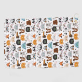 Verschillende kattenpatronen golfhanddoek (Horizontaal)