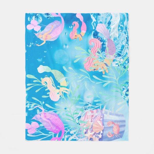 verschillende mermaïddeken fleece deken (Voorkant)