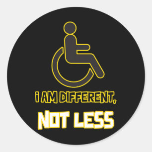 Verschillende niet minder persoon met handicap Whe Ronde Sticker