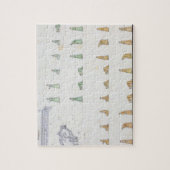 Verschillende posities van het lichaam tijdens het legpuzzel (Verticaal)