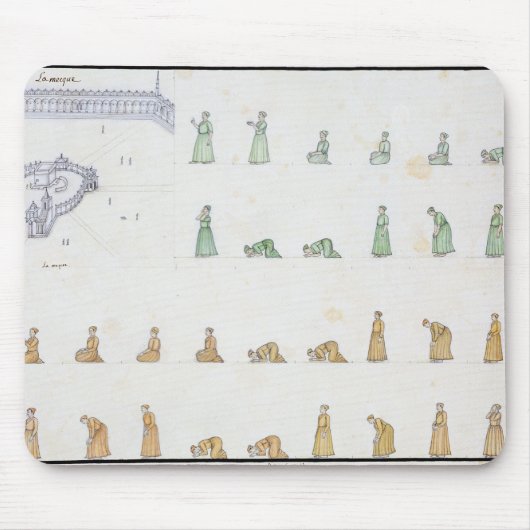 Verschillende posities van het lichaam tijdens het muismat (Voorkant)