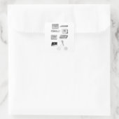 Verschillende scheerapparaten - kunstbenodigdhede vierkante sticker (Tas)