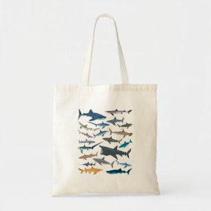 Verschillende soorten haaien jongens Kinder meisje Tote Bag