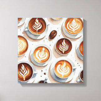 Verschillende soorten koffie canvas afdruk