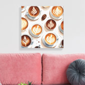 Verschillende soorten koffie canvas afdruk (Insitu (Woonkamer))