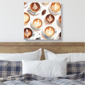 Verschillende soorten koffie canvas afdruk (Insitu (Slaapkamer))