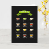 Verschillende soorten Tea Tealover Gift Kaart (Gele Bloem)