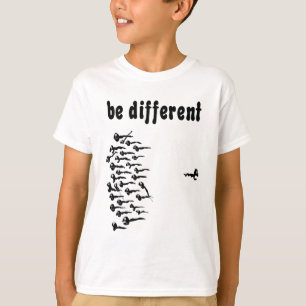 Verschillende spier zijn t-shirt