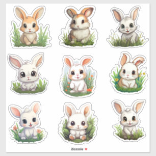 Verschillende Stijl Leuk Konijntje Custom-Cut Viny Sticker