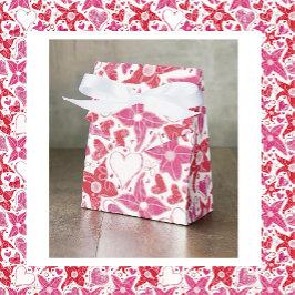 Verschillende stijl van bloem & harten patroon bedankdoosjes