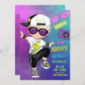 Verschillende uitnodiging van Birthday Kickback (B (Voorkant / Achterkant)