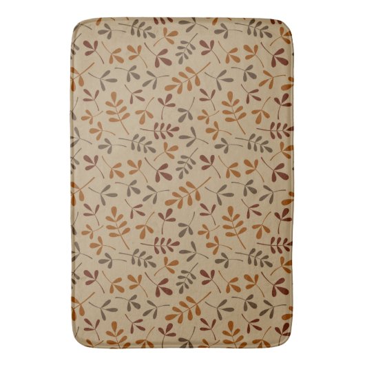 Verschillende valbladeren herhalen patroon badmat (Voorkant Verticaal)