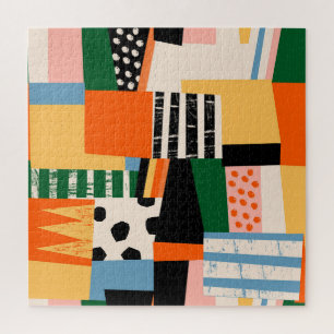 Verschillende vormen: abstract naadloos ontwerp legpuzzel