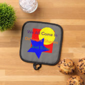 Verschillende vormen en maten pannenlap (Top down)