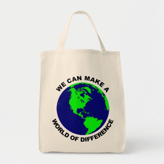 Verschillende wereld tote bag (Voorkant)