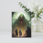 Verschrikkelijk groen Briefkaart voor horrorkunst (Staand voorkant)