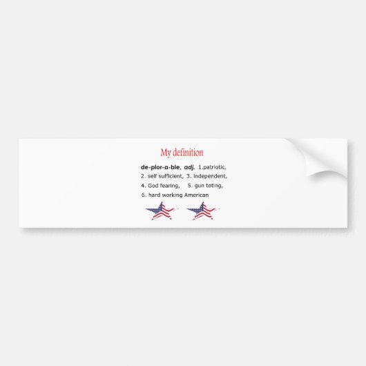 Verschrikkelijk, mijn definitie bumpersticker (Voorkant)