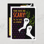 Verschrikkelijk Smelly Halloween Socks Briefkaart (Voorkant / Achterkant)