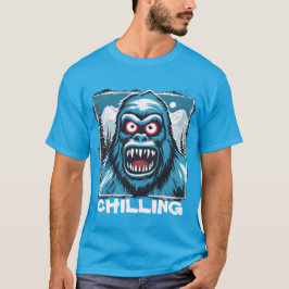 Verschrikkelijk Sneeuwman Yeti Monster Creepy Wint T-shirt