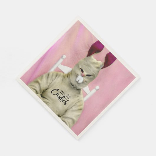 Verschrikkelijke paasbunny servet (Hoek)