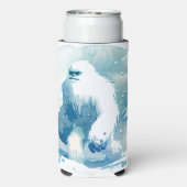 Verschrikkelijke sneeuwman Yeti Winter Art (Seltzer Achterkant)