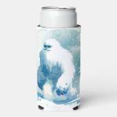 Verschrikkelijke sneeuwman Yeti Winter Art (Seltzer Voorkant)