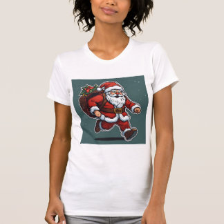 Verschrikt Santa Sprint t shirt
