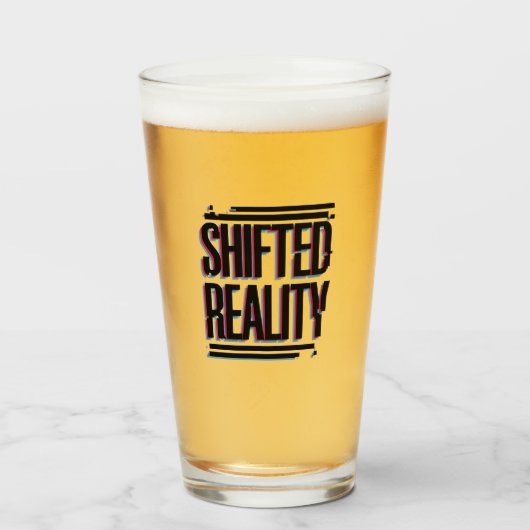 Verschuifde realiteit - Glitch in de tijdlijn Glas (Voorkant gevuld)