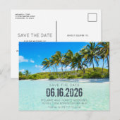 Verschuiven Beach Destination Save the Dates Aankondigingskaart (Voorkant / Achterkant)